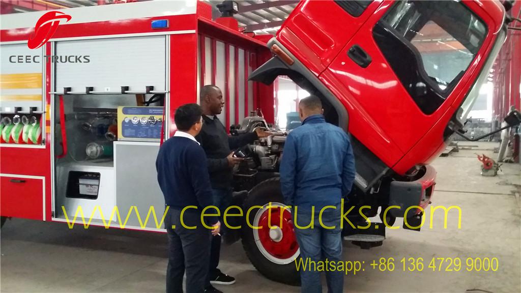 Algeria customer visiting our factory about purchasing firefighting truck