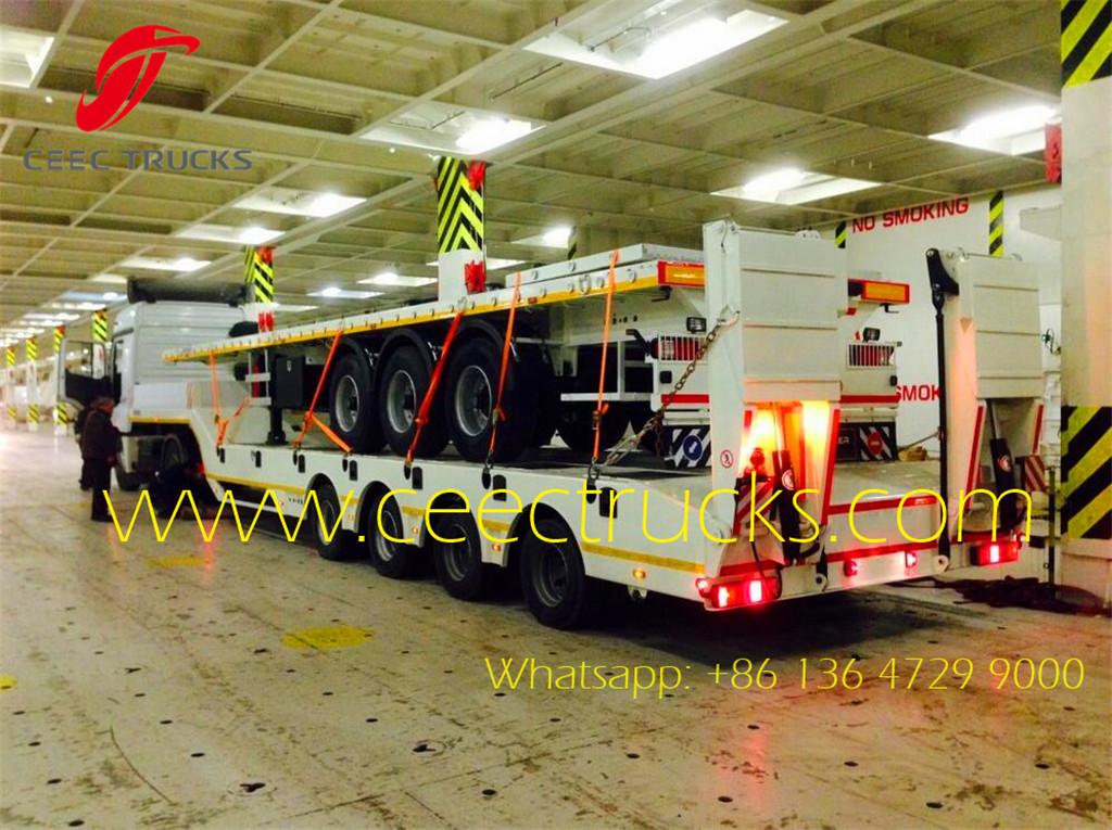 4 axle low bed semitrailers shipping to Africa 4 axle low bed semitrailers shipping to Africa