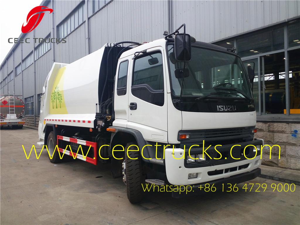 ISUZU 12 CBM garbage compactor truck export Mongolia