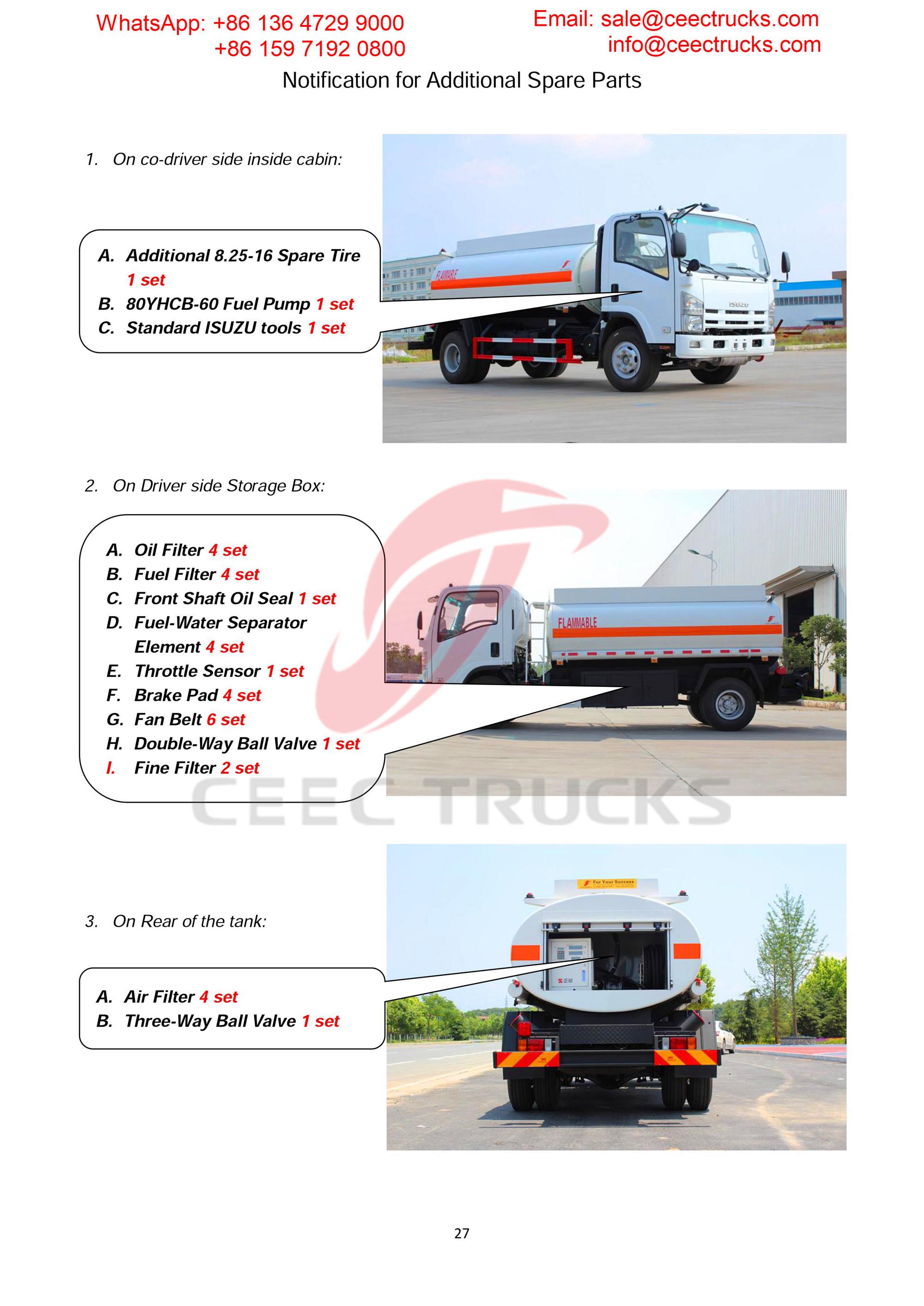 isuzu 5000liters fuel truck export Dubai