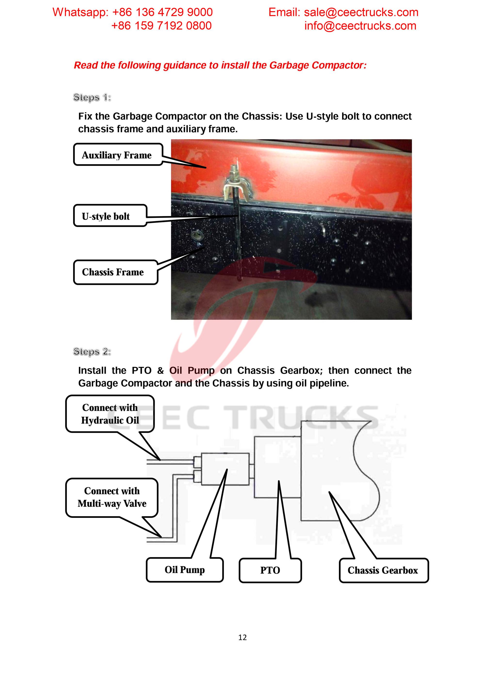 Austrial customer buy garbage compressor up body