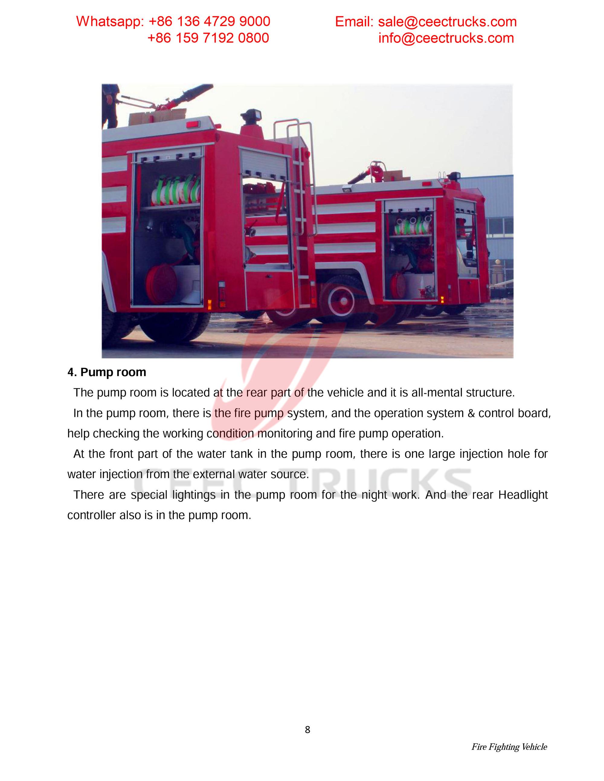 Syria ISUZU foam & water & powder fire truck