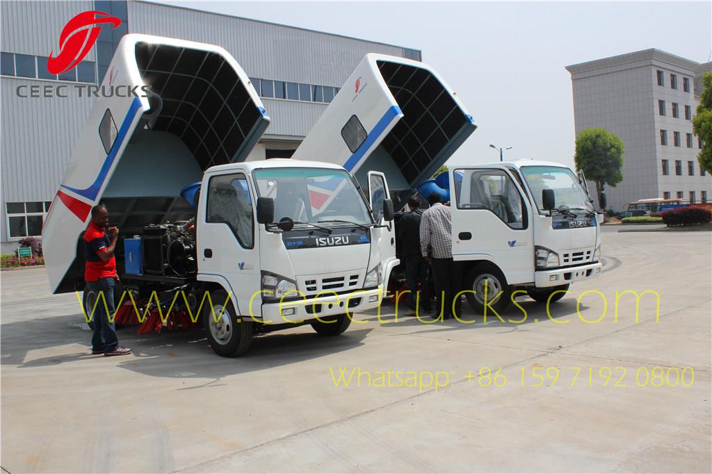 ISUZU 5cbm road sweeper truck export Nigeria