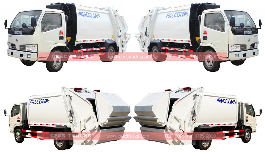 Dongfeng garbage compactor truck 5cbm