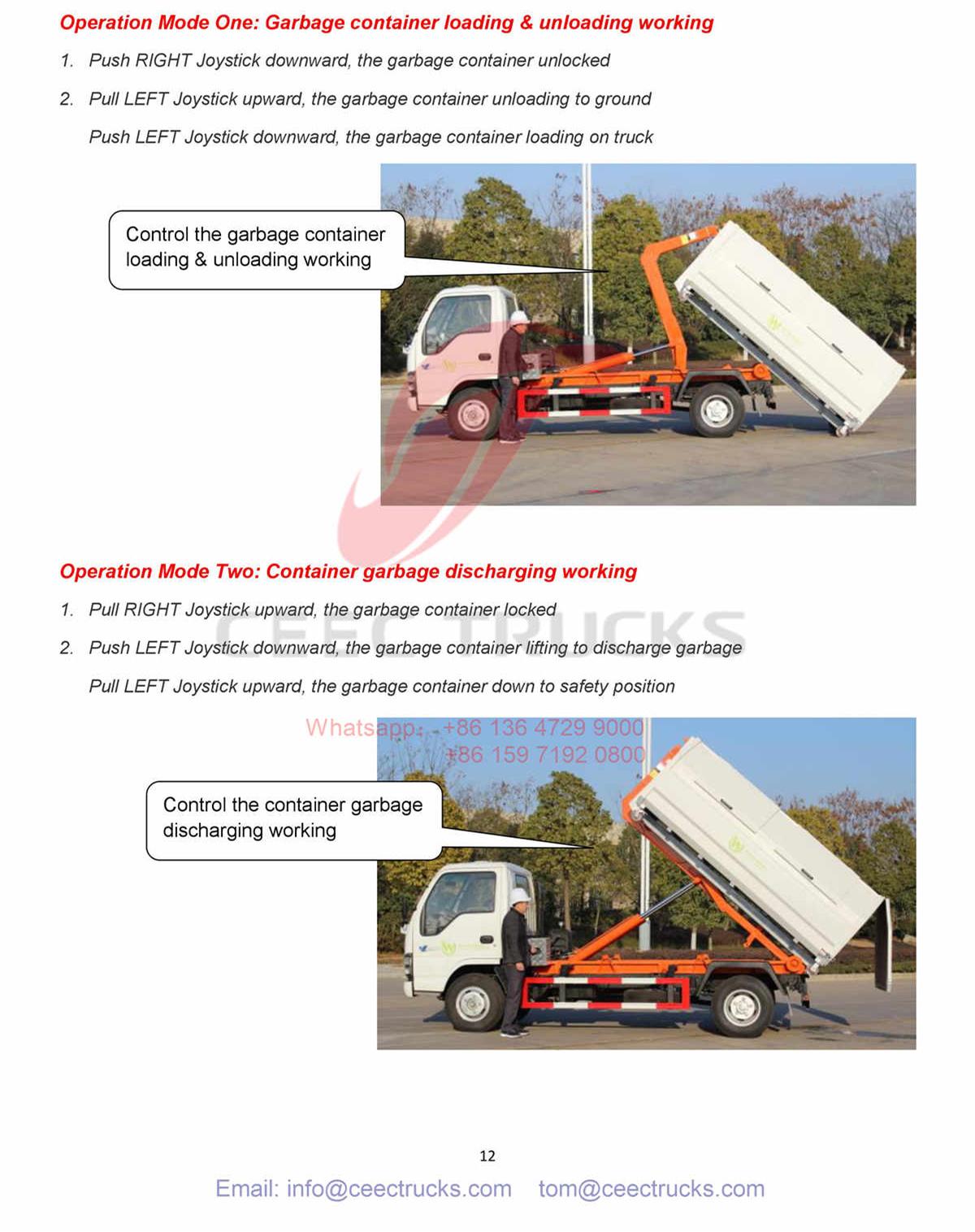 St Martin--ISUZU 5CBM Hook Loader Truck Manual