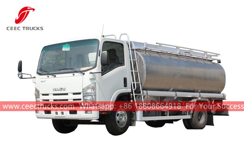 ISUZU 4Ã—2 stainless steel oil truck