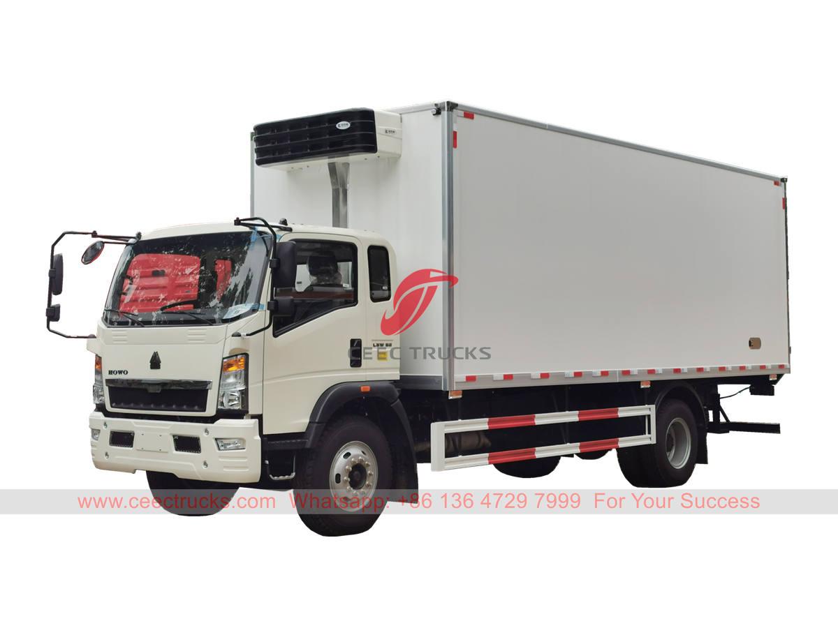 HOWO 5 tons freezer box truck