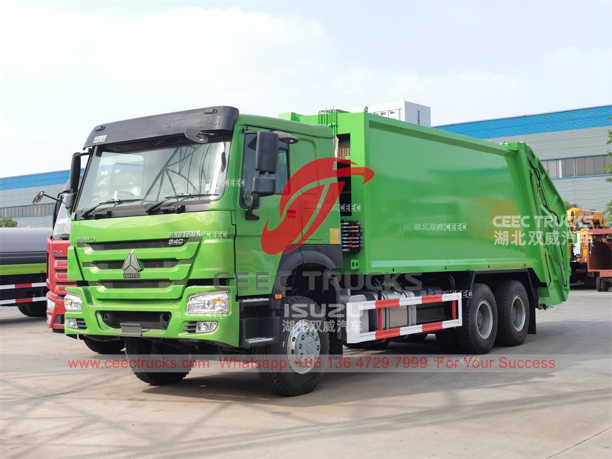 Good quality HOWO RHD 20CBM rubbish compression trucks for sale