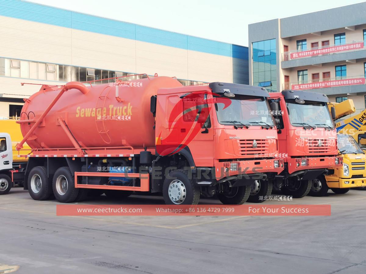 2 units HOWO 6Ã—6 vacuum septic tank truck for sale