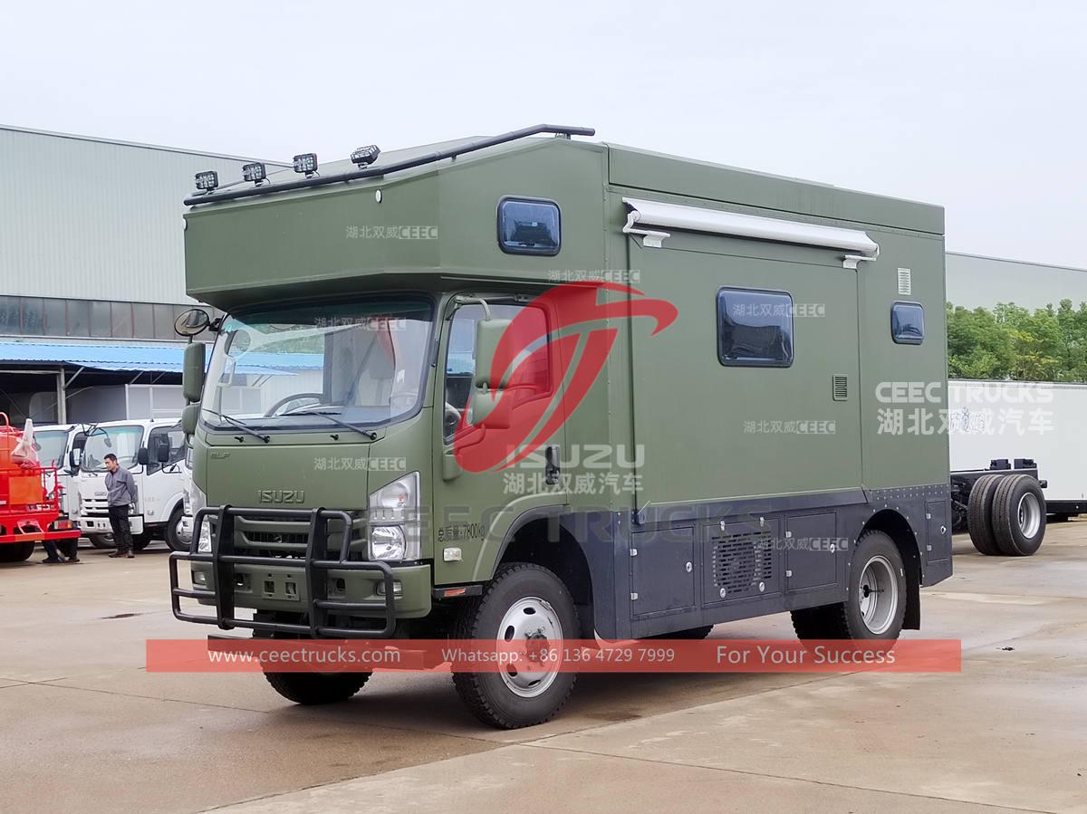 Factory original ISUZU 700P 4×4 truck camper at good price