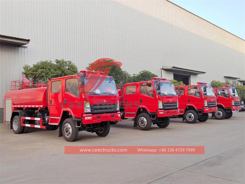 Howo 4x4 drive fire engine