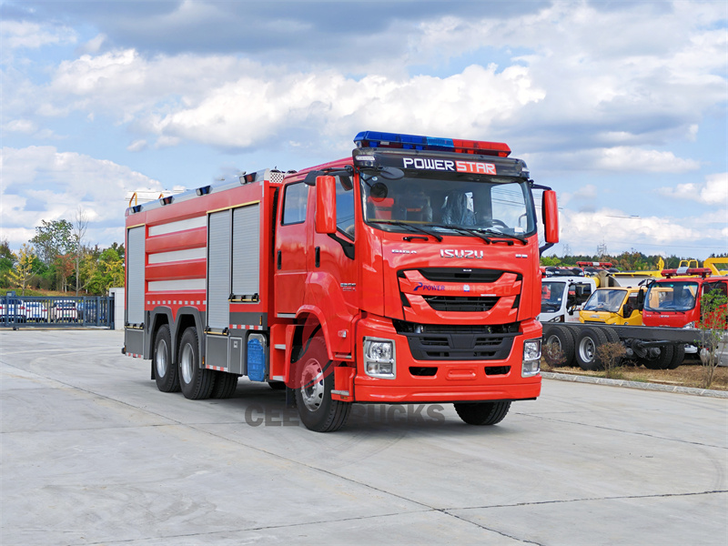 ISUZU GIGA dry powder nitrogen fire truck