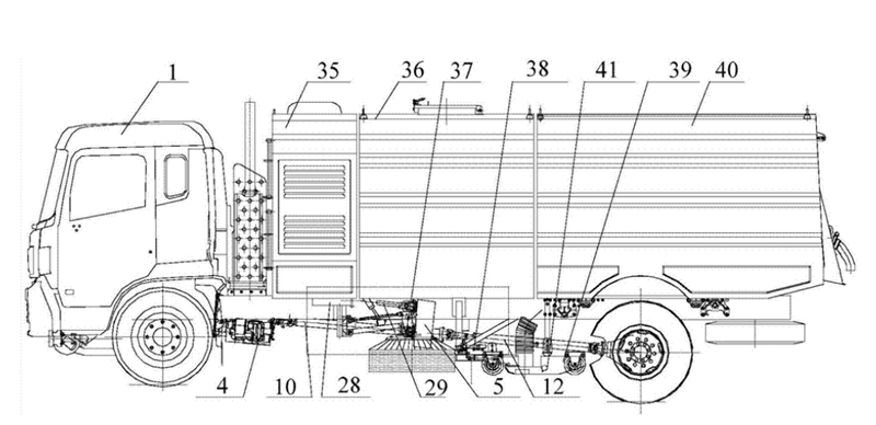 Isuzu cleaning sweeper truck