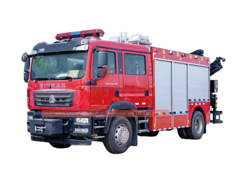 Howo 4x2 fire rescue truck