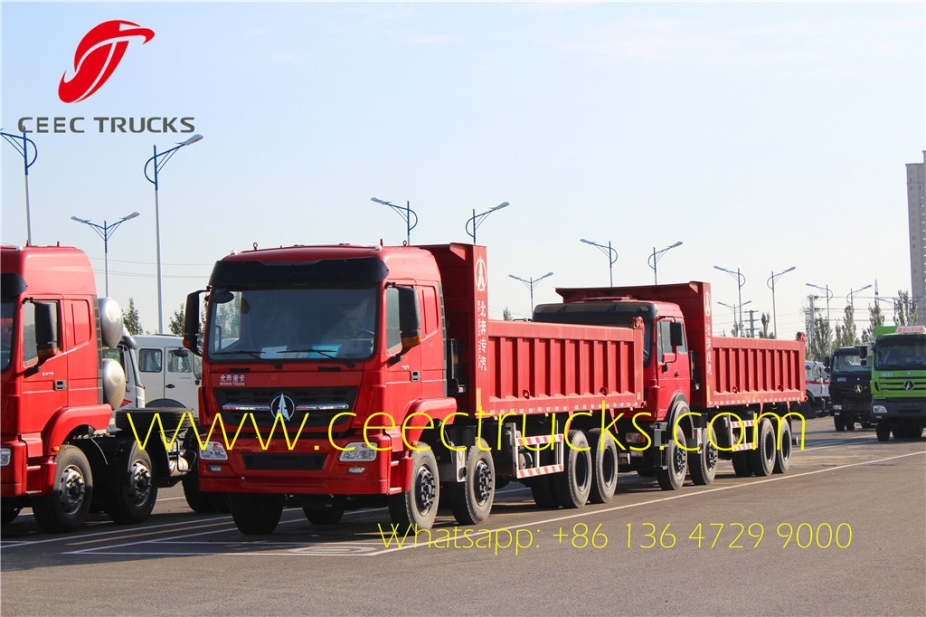 beiben 12 wheelers tipper trucks for congo