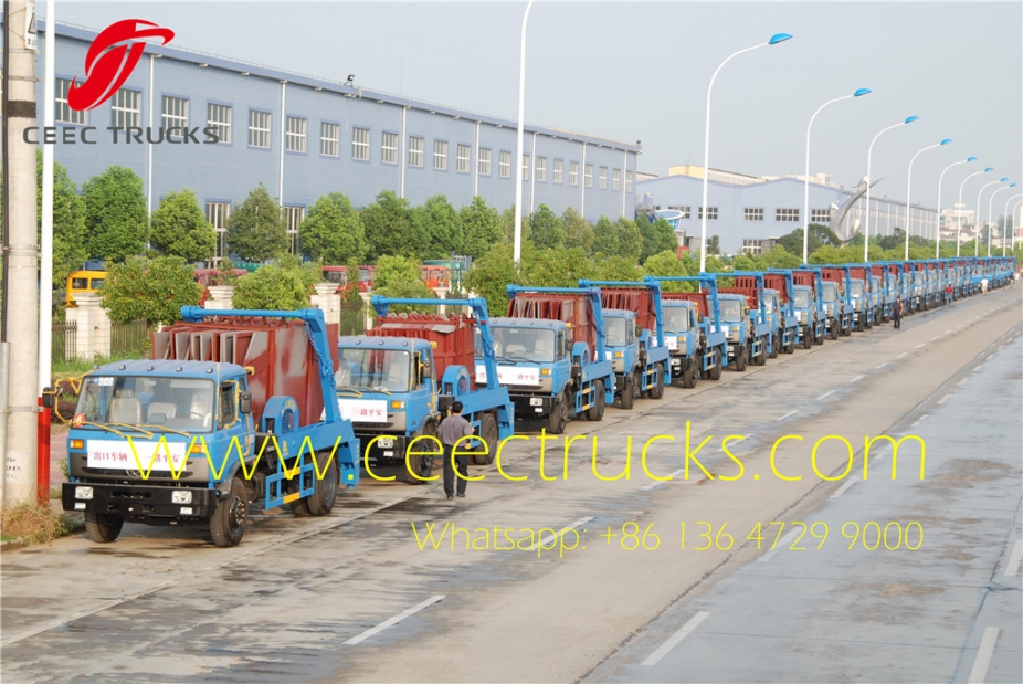 best dongfeng 10 CBM skip loader truck