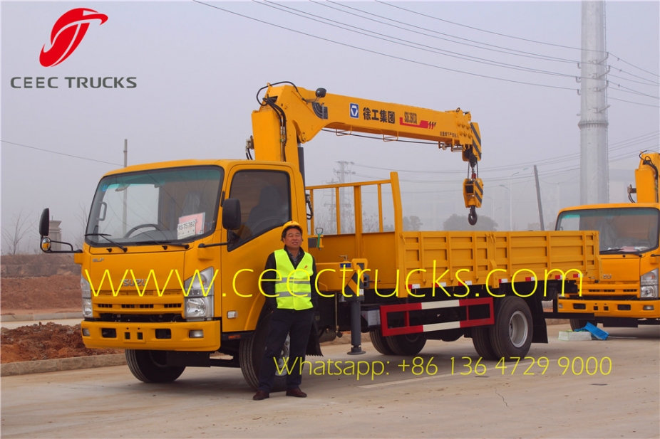 best isuzu 6300kg boom crane mounted truck