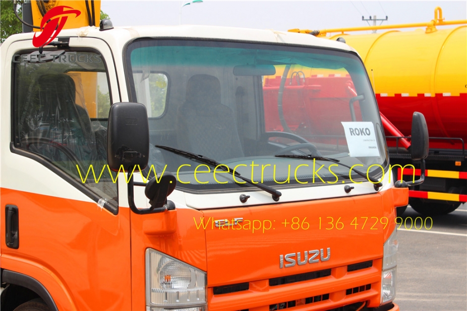 myanmar export ISUZU 5 T boom crane mounted truck