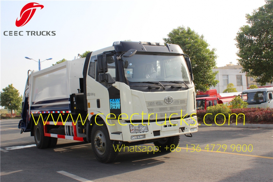 FAW 10 CBM refuse compression trucks export Cameroon