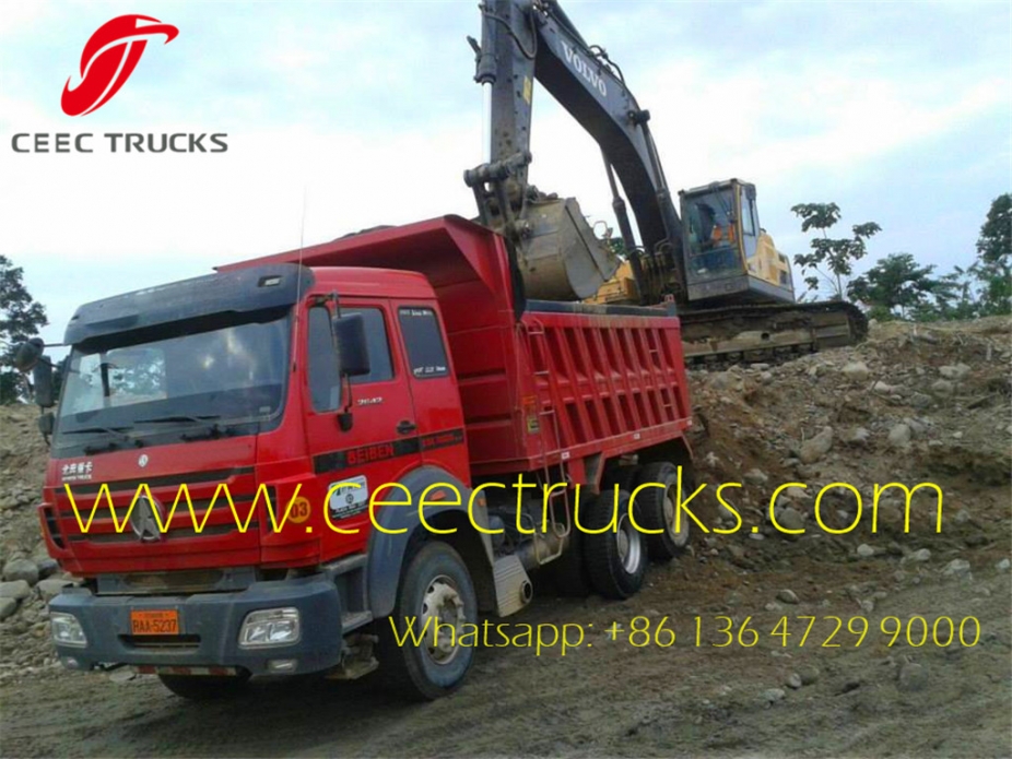 China Beiben 40 ton dump truck for sale 6x4 340hp 10 wheel tipper