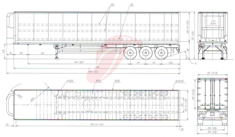 TOP quality 3 axle Refrigerated Semitrailer export Africa