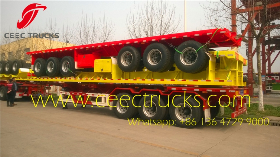 70T Bogie suspension trailer hot sale in Africa countries