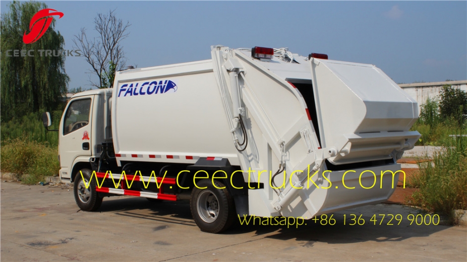 Dongfeng 4000 ltrs trash compactor trucks export Ecuador