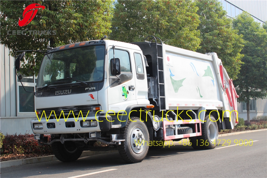 Dominica customer choose ISUZU 12 m³ compactor trucks