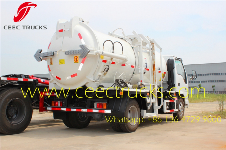 4*2 ISUZU kitchen garbage container truck 4-5 CBM sale