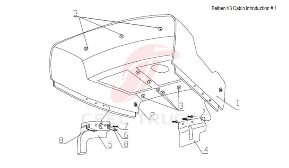 North benz beiben V3 Driver's cabin wholesale