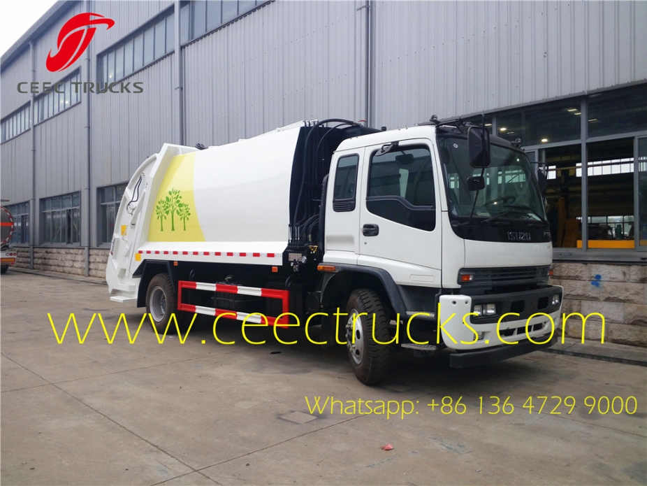 One unit ISUZU 12 CBM garbage compactor truck export Mongolia