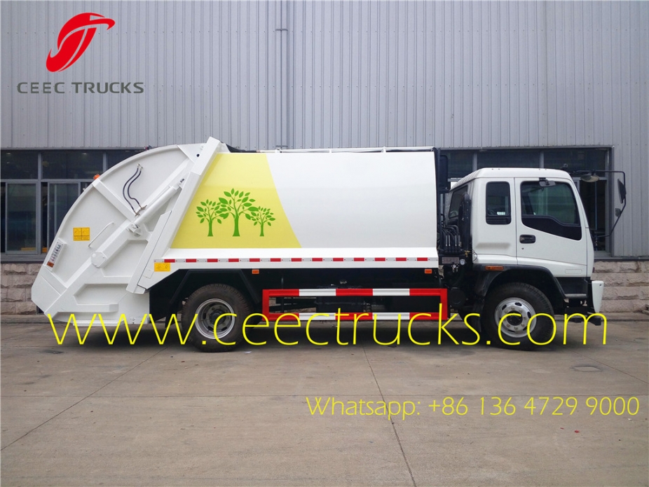 One unit ISUZU 12 CBM garbage compactor truck export Mongolia