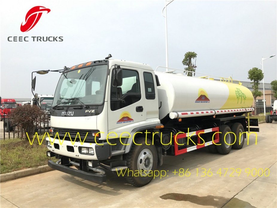 Mongolia customer buy 4 units ISUZU FVZ fuel trucks on sale