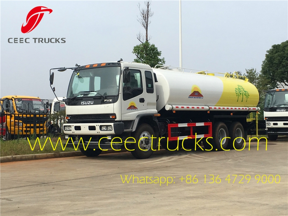 Mongolia customer buy 4 units ISUZU FVZ fuel trucks on sale