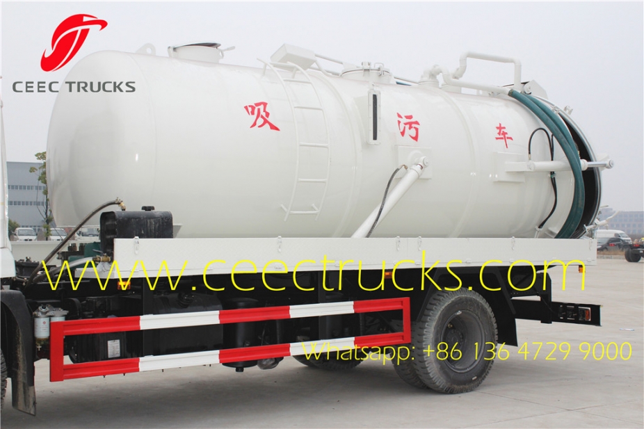 Dongfeng / ISUZU vacuum sewage suction truck 12cbm withe colour for UN