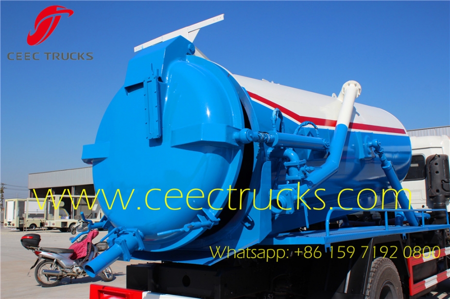 Dongfeng top design 9CBM vacuum suction tanker truck