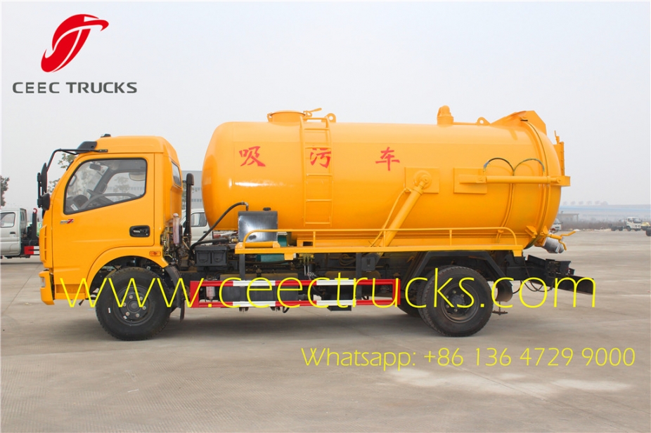 Dongfeng 6000liters vacuum suction tanker truck supplier