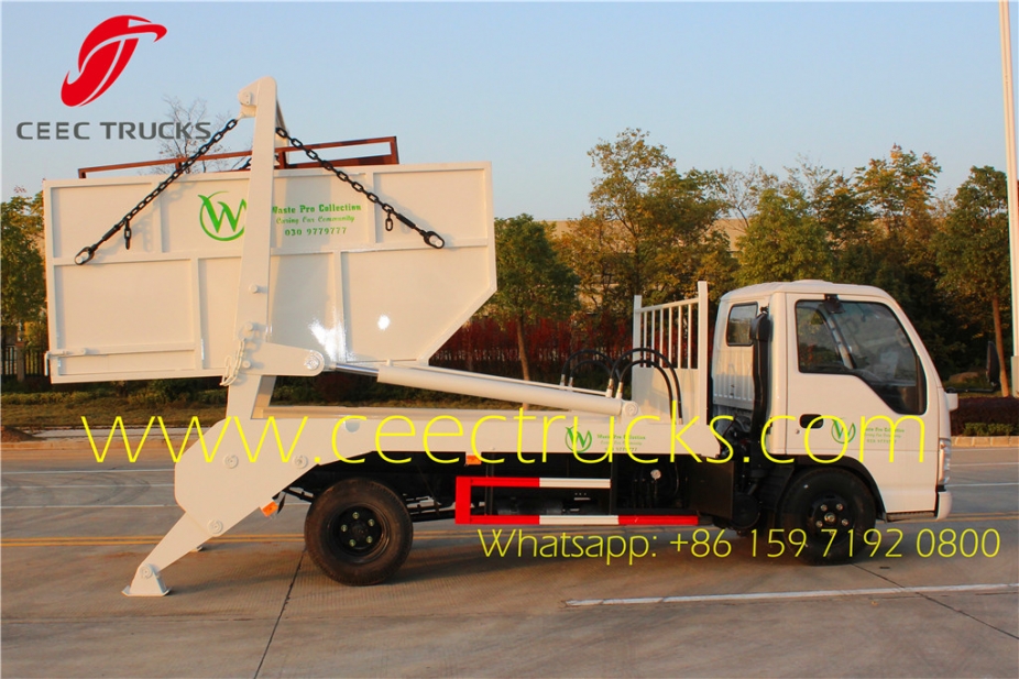 ISUZU 6CBM swing arm garbage truck export Asia country