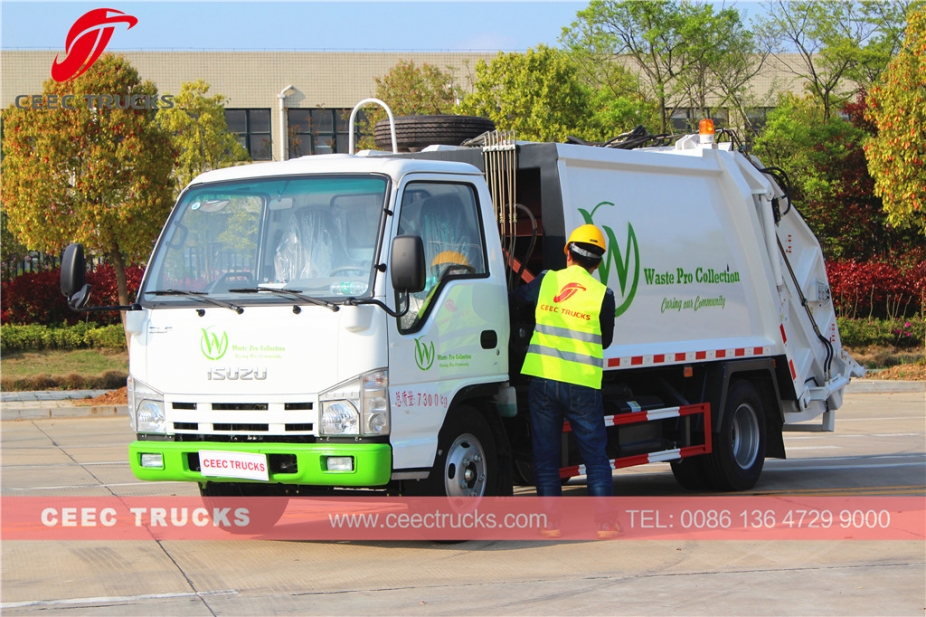 Camión compactador de basura ISUZU 5cbm