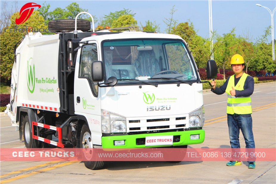 Camión compactador de basura ISUZU 5cbm