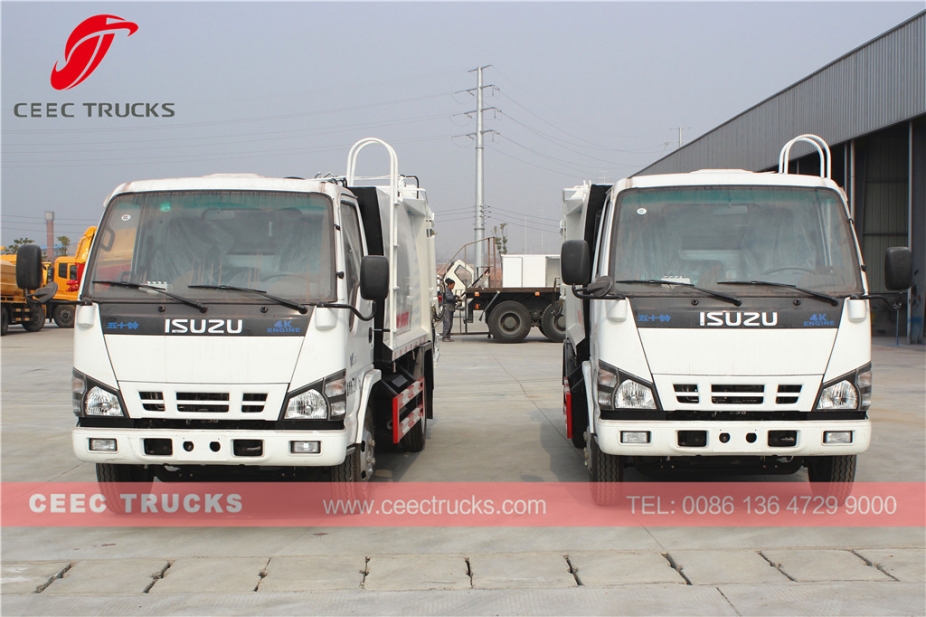 TOP quality ISUZU 5000L garbage compactor truck