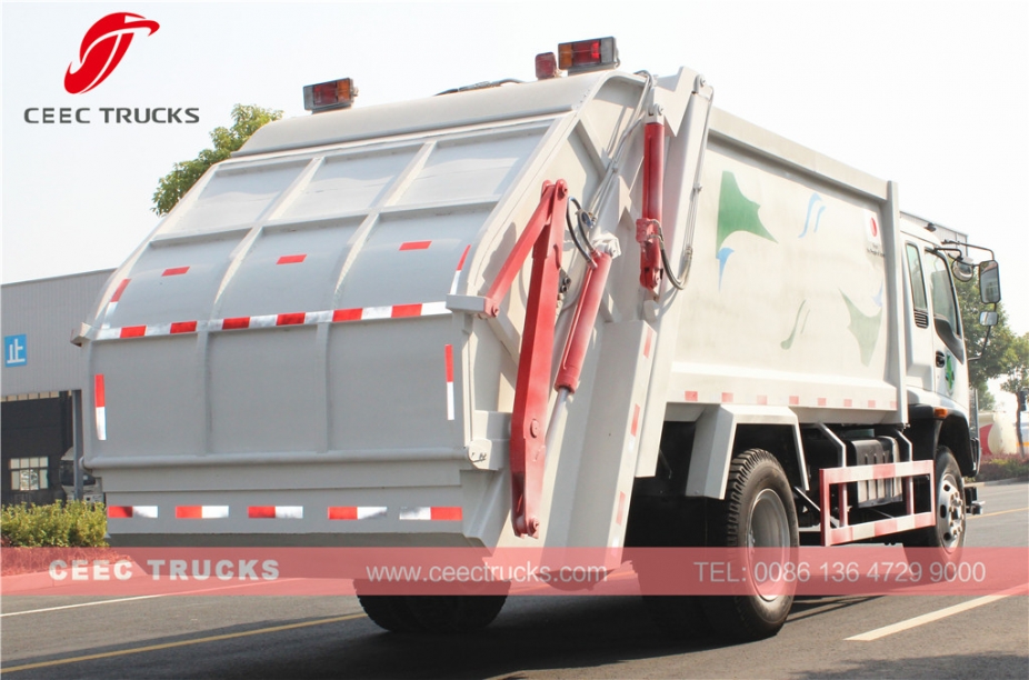 Japan technology 12 CBM garbage compactor truck