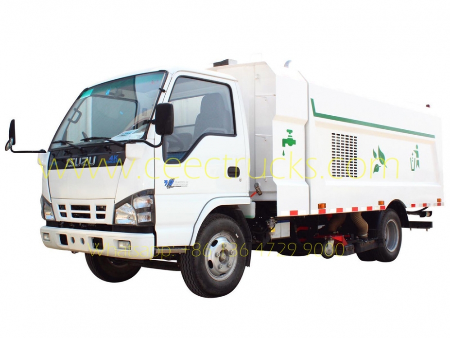 ISUZU 5 CBM vacuum road sweeper truck - CEEC Trucks