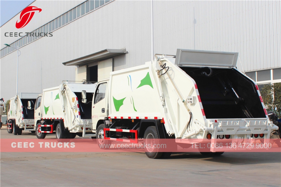 TOP design Dongfeng 5CBM garbage compactor vehicle