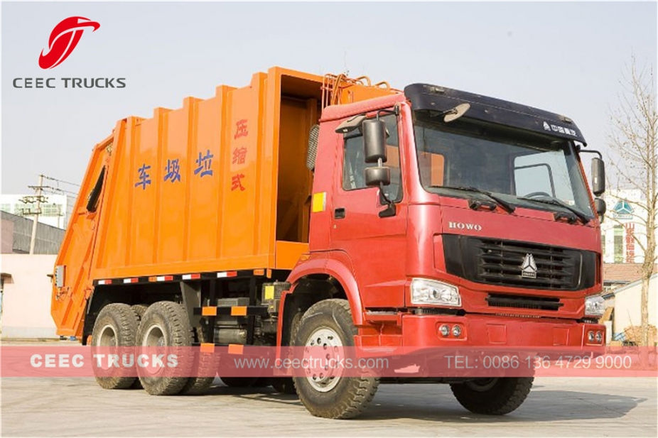 Howo 20 CBM garbage compactor truck for sale