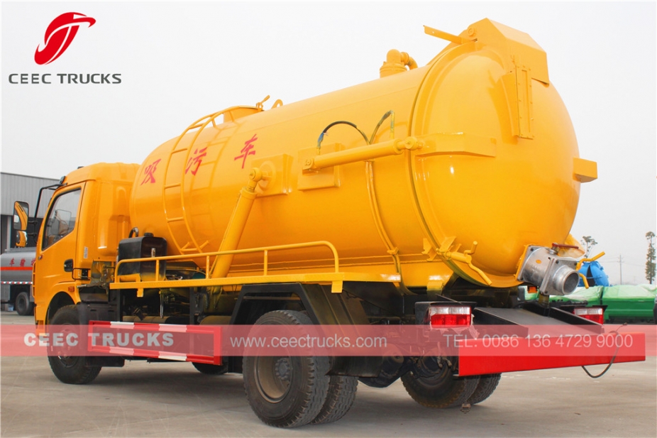 6CBM sewage suction tank truck