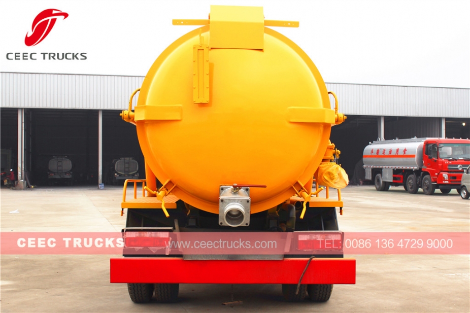 6CBM sewage suction tank truck