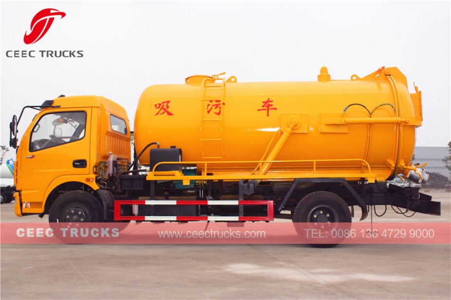 6CBM sewage suction tank truck