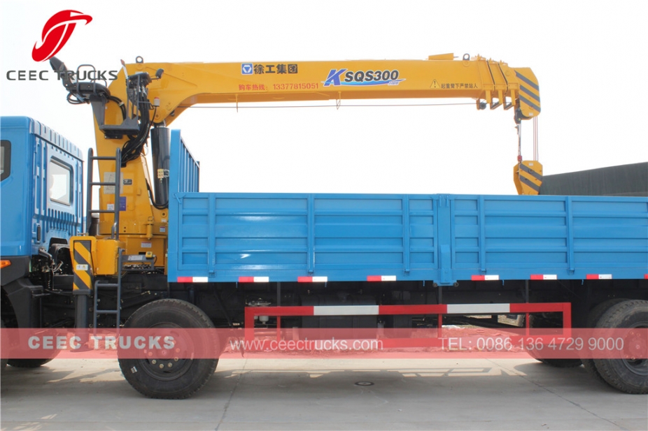 Telescopic 12T mobile boom crane trucks Dongfeng