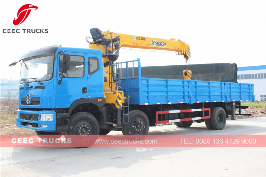 Telescopic 12T mobile boom crane trucks Dongfeng